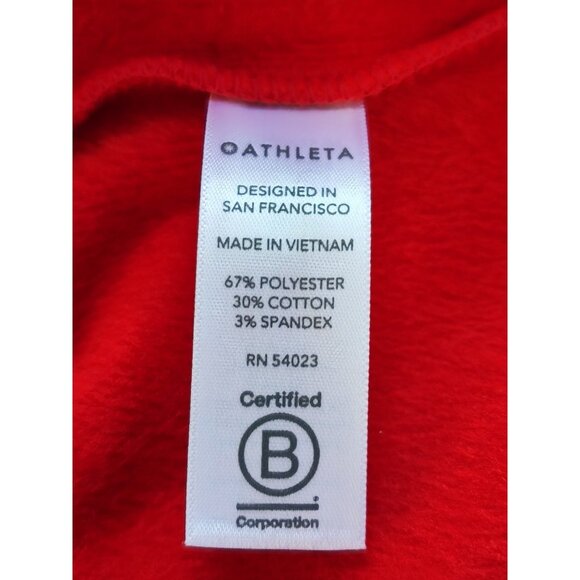Athleta Cozy Karma Mock Neck Sweatshirt Red Dress Size Medium Tall - Picture 5 of 11